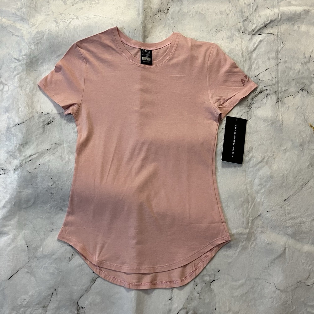 APL Athletic Propulsion Labs Shirt Womens Sz Small Pink Perfect Tee Dusty Rose
